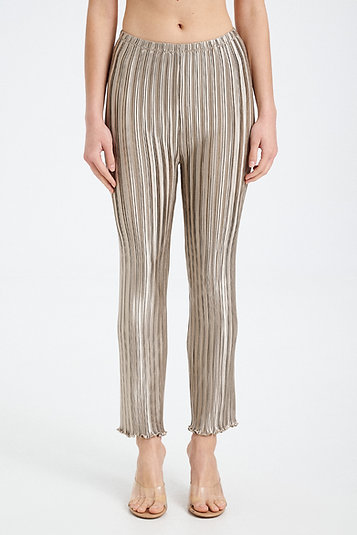 Olympia Trousers / Chocolate metallic brown / VALENTE